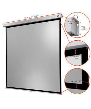 CELEXON Professional Plus Rolloleinwand, Bilddiagonale (cm): 339 cm