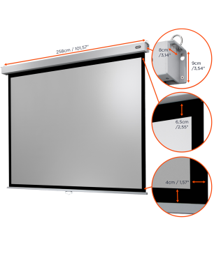 CELEXON Professional Plus Rolloleinwand, Bilddiagonale (Zoll): 118 Zoll