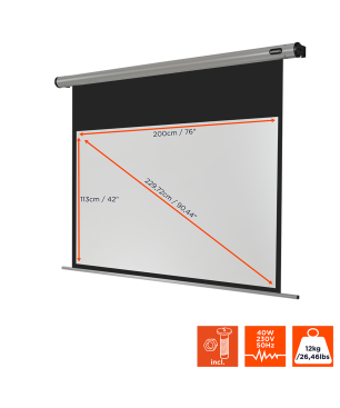 CELEXON HomeCinema Motorleinwand, Bildbreite: 194 cm