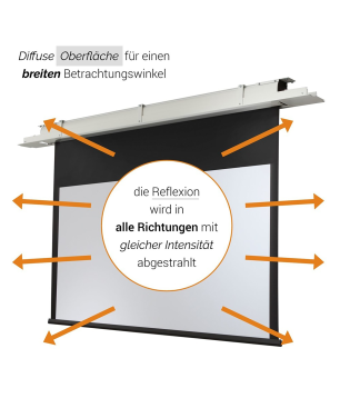 CELEXON Deckeneinbau Expert Deckeneinbauleinwand, Bildbreite: 250 cm