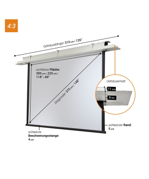 CELEXON Leinwand Motor Expert Deckeneinbauleinwand