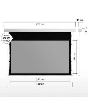 ESMART Expert XTS 332 x 187 cm (150") 16:9 GRAU Tension-Leinwand