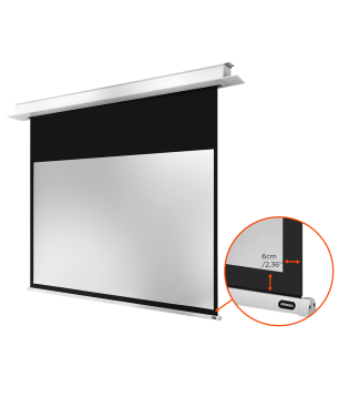 CELEXON Deckeneinbau Pro+ Deckeneinbauleinwand, Bildhöhe: 158 cm
