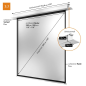 CELEXON Deckeneinbau Pro+ Deckeneinbauleinwand, Bildbreite: 280 cm