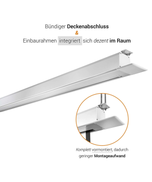 CELEXON Deckeneinbau Pro+ Deckeneinbauleinwand, Bildbreite: 280 cm