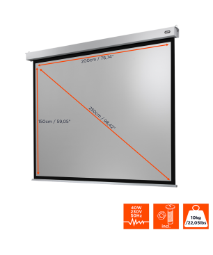 CELEXON Professional Plus Motorleinwand, Bilddiagonale (Zoll): 98 Zoll