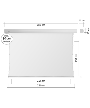 ESMART Expert XTS 244 x 137 cm (110") 16:9 AKUSTIK Tension-Leinwand