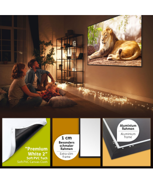 ESMART Expert UKD 295 x 165 cm (133") 16:9 Rahmen-Leinwand