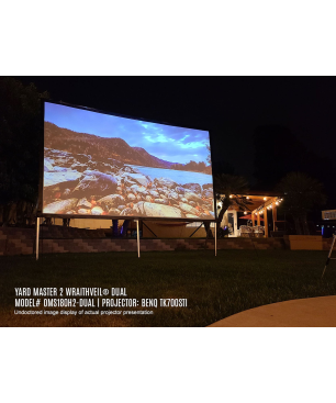 ELITE SCREENS YARD MASTER 216:9 / WraithVeil-Dual (Projektion von vorne & hinten) / 222 x 125 Beamer Leinwand