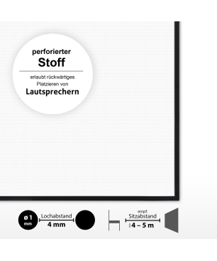 ESMART Expert UKD Akustik-Rahmen 295 x 165 cm (133") 16:9 Rahmen-Leinwand