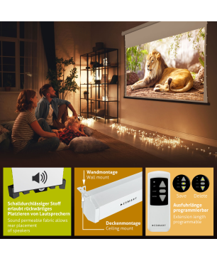 ESMART Professional TATENSO Akustik 203 x 114 cm (92") 16:9 Tension-Leinwand