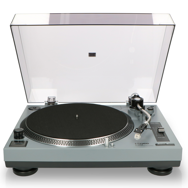 LENCO L-3808 Matt Grey Plattenspieler (Grau)