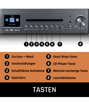 LENCO MC-460BK Musikcenter (Schwarz)