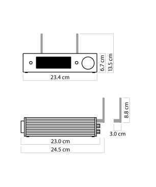 NUBERT nuConnect ampX Verstärker (2Kanäle, 110 Wattpro Kanal, Schwarz)