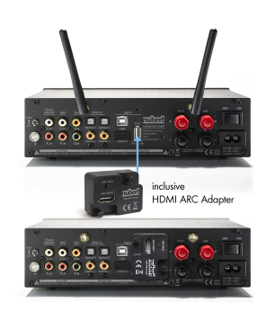 NUBERT nuConnect ampX Verstärker (2Kanäle, 110 Wattpro Kanal, Schwarz)