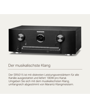 MARANTZ SR5015 AV Receiver (7.2 Kanäle, Schwarz)