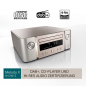MARANTZ M-CR612 Melody X Hifi Receiver (2 Kanäle, Silber/Gold)