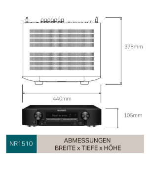 MARANTZ NR 1510 AV-Receiver (5.2 Kanäle, Schwarz)