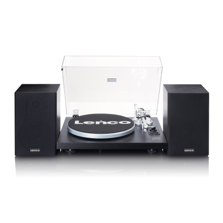 LENCO LS-500BK - 2 externe Lautsprechern - Bluetooth Plattenspieler Schwarz