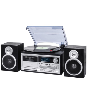 TREVI Stereo Plattenspielersystem Plattenspieler, DAB, schwarz