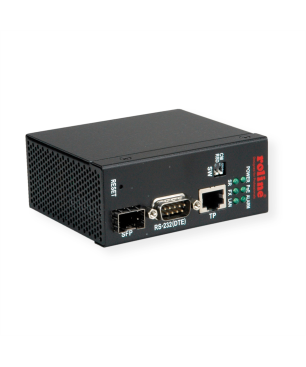 ROLINE Industrie Konverter Ethernet - Seriell RS232, Seriell Server Medienkonverter