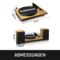 LENCO LS-500OK - eingebauter Verstärker mit Bluetooth und 2 externen Lautsprechern - Plattenspieler Nussbaum