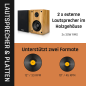 LENCO LS-500OK - eingebauter Verstärker mit Bluetooth und 2 externen Lautsprechern - Plattenspieler Nussbaum