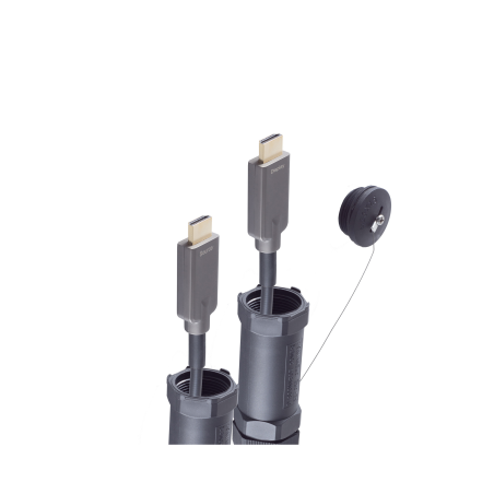 SHIVERPEAKS Optisches HDMI Trittfest (Armored) Kabel, 4K, 100m AOC Kabel