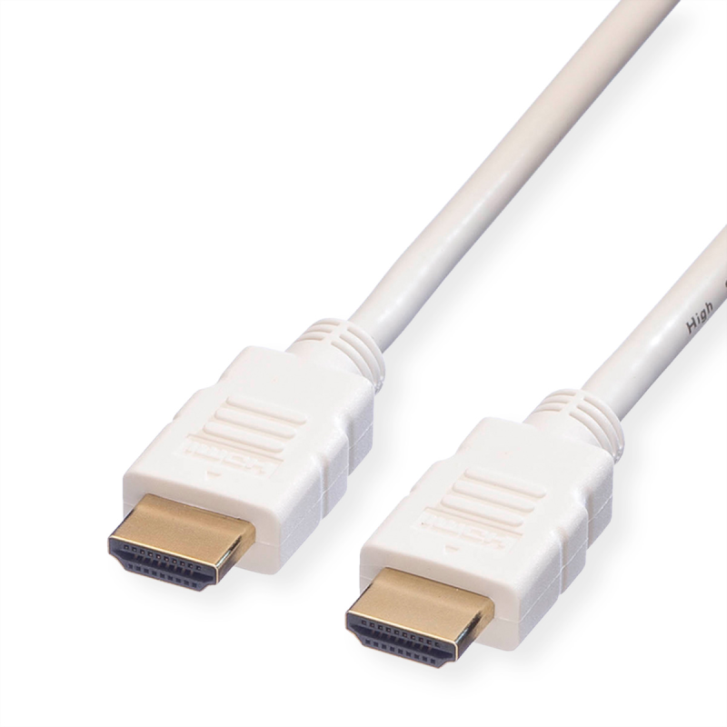 ROLINE HDMI High Speed Kabel mit Ethernet HDMI High Speed mit Ethernet Kabel, weiß