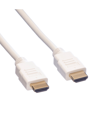 ROLINE HDMI High Speed Kabel mit Ethernet HDMI High Speed mit Ethernet Kabel, weiß