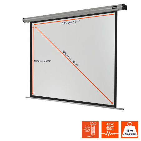 CELEXON HomeCinema Motorleinwand, Bildhöhe: 176 cm