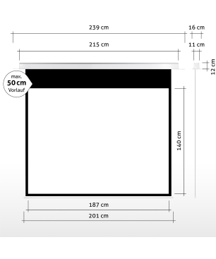 ESMART Expert CSX Deckeneinbau-187 x 140 cm (92") 4:3 Deckeneinbau-Leinwand