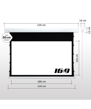 ESMART Expert XTR AKUSTIK 186 x 105 cm (84") 16:9 Tension-Leinwand