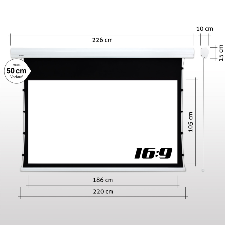 ESMART Expert XTR AKUSTIK 186 x 105 cm (84") 16:9 Tension-Leinwand