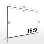 ESMART Expert UKD Akustik-Rahmen 221 x 125 cm (100") 16:9 Rahmen-Leinwand