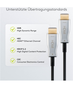 GOOBAY Optisches Hybrid High-Speed-HDMI™-Kabel mit Ethernet (AOC) HDMI Kabel 100 m