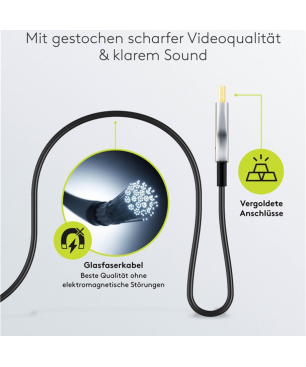GOOBAY Optisches Hybrid High-Speed-HDMI™-Kabel mit Ethernet (AOC) HDMI Kabel 100 m