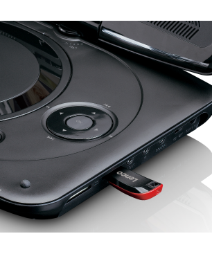 LENCO DVP-9463BK Tragbarer DVD-Spieler, Schwarz