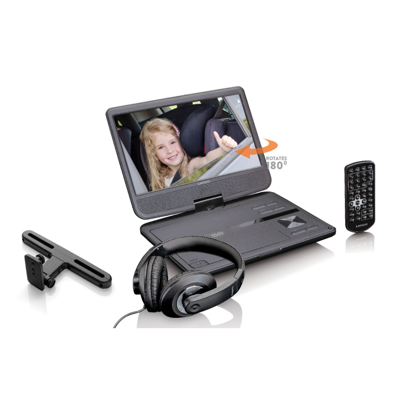 LENCO DVP-1010BK Tragbarer DVD-Player, Schwarz