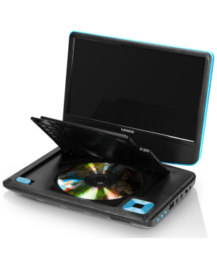 LENCO DVP-910BU Tragbarer DVD-Spieler, Schwarz-Blau