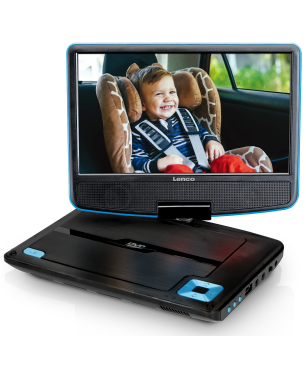 LENCO DVP-910BU Tragbarer DVD-Spieler, Schwarz-Blau