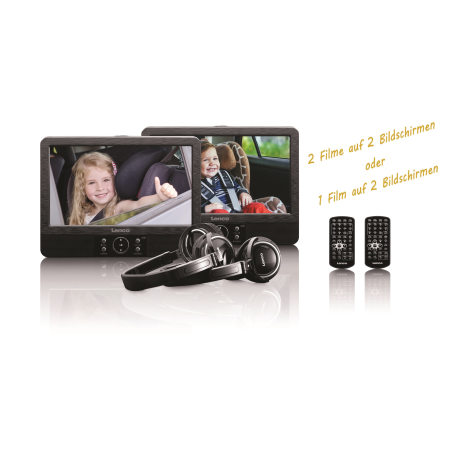 LENCO DVP-939 Tragbarer DVD-Player, Schwarz