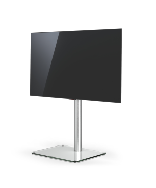 JUST BY SPECTRAL TV-Stand Just.Stand TV600 für TV bis 65'' mit Glasboden in Klarglas. Höhe 96,8cm. TV-Ständer