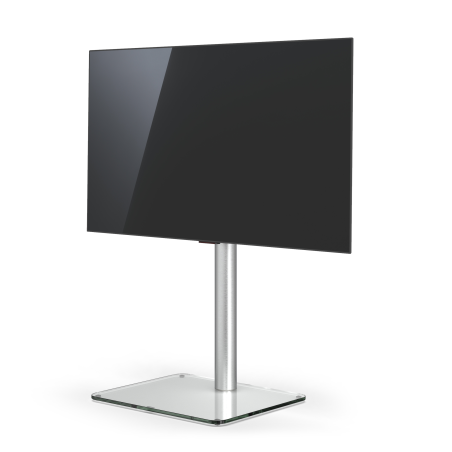 JUST BY SPECTRAL TV-Stand Just.Stand TV600 für TV bis 65'' mit Glasboden in Klarglas. Höhe 96,8cm. TV-Ständer
