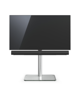 JUST BY SPECTRAL TV-Stand Just.Stand TV620SP für TV bis 65''. Glasboden in Klarglas und Sonos Arc Soundbar-Ablage TV-Ständer