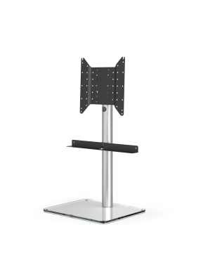 JUST BY SPECTRAL TV-Stand Just.Stand TV620SP für TV bis 65''. Glasboden in Klarglas und Sonos Arc Soundbar-Ablage TV-Ständer