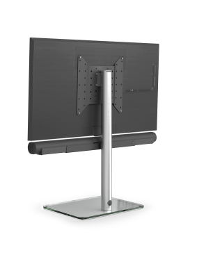 JUST BY SPECTRAL TV-Stand Just.Stand TV620SP für TV bis 65''. Glasboden in Klarglas und Sonos Arc Soundbar-Ablage TV-Ständer