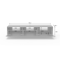 JUST BY SPECTRAL TV-Lowboard JRL 1650T mit TV-Halterung VESA600. Breite 165cm. Snow. TV-Lowboard