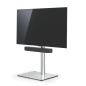 JUST BY SPECTRAL TV-Stand Just.Stand TV610SP für TV bis 65''. Glasboden in Klarglas und Universal Soundbar Ablage TV-Ständer