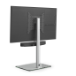 JUST BY SPECTRAL TV-Stand Just.Stand TV610SP für TV bis 65''. Glasboden in Klarglas und Universal Soundbar Ablage TV-Ständer